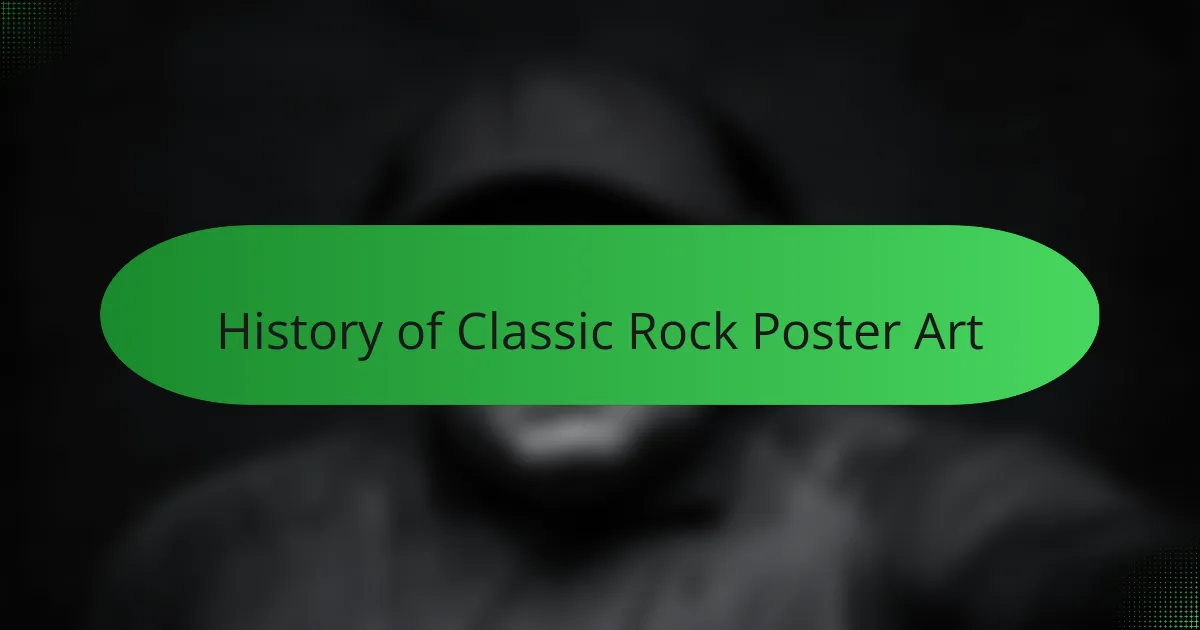 History of Classic Rock Poster Art