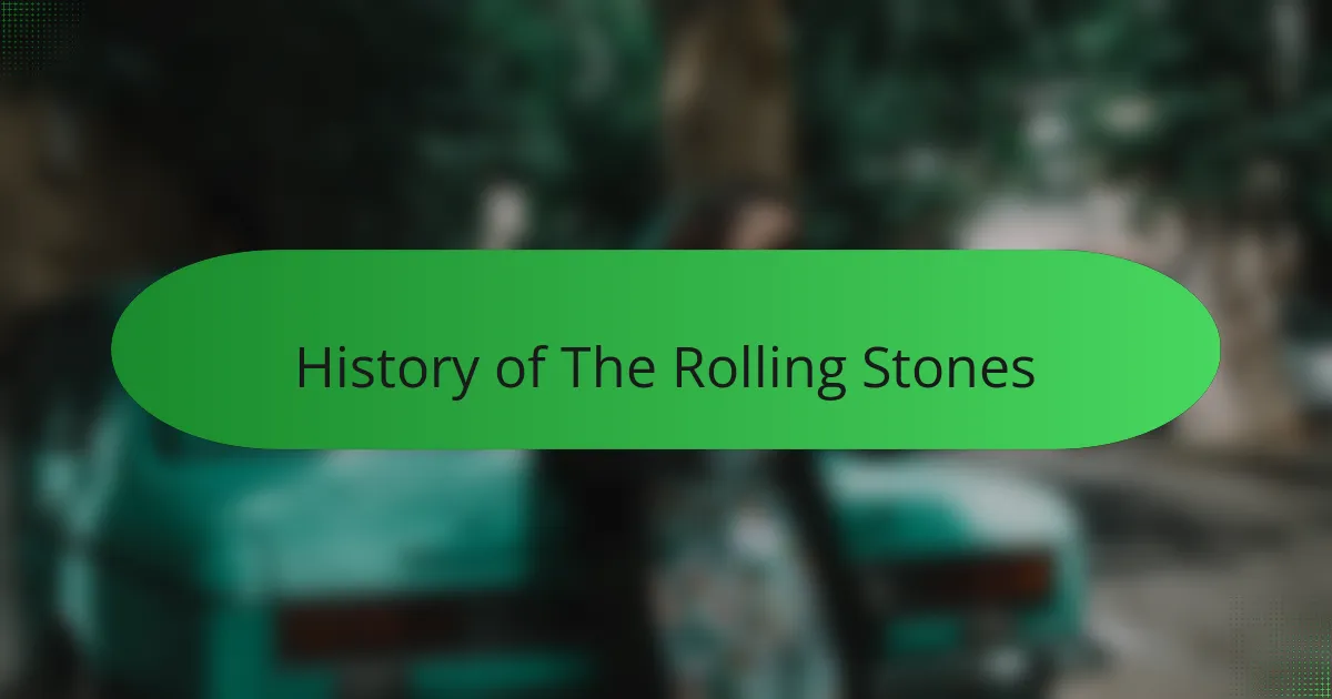 History of The Rolling Stones