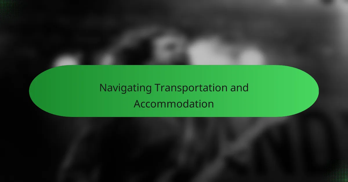 Navigating Transportation and Accommodation