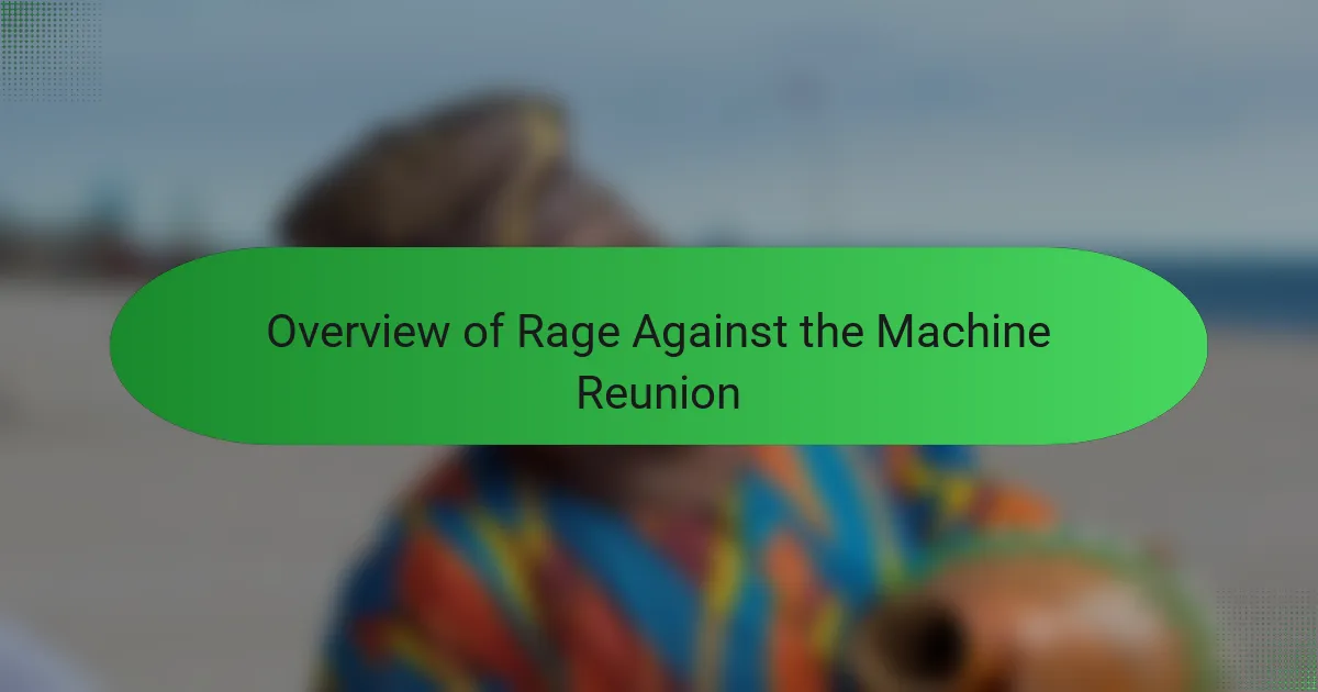 Overview of Rage Against the Machine Reunion