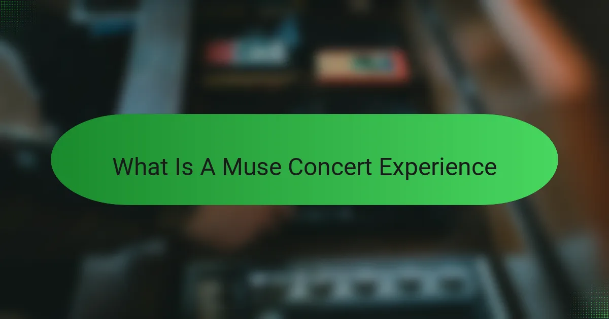 What Is A Muse Concert Experience